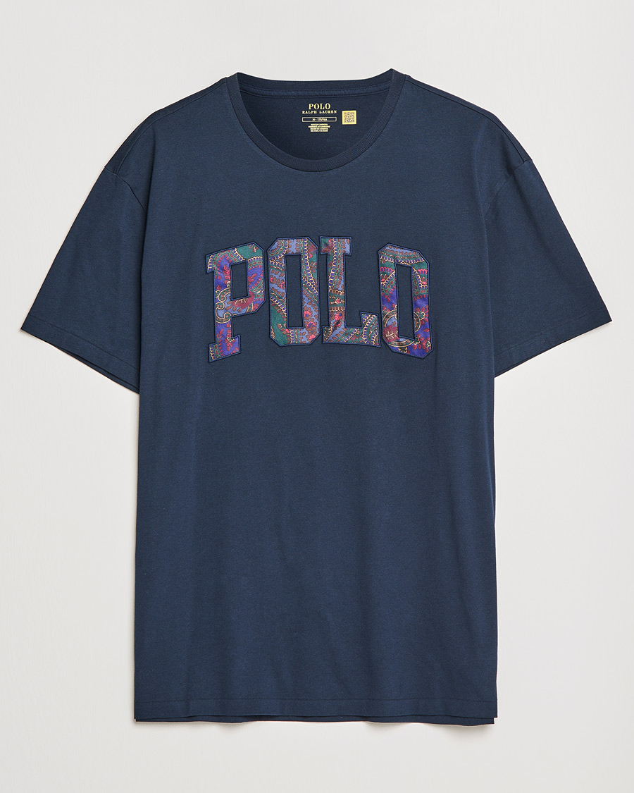Homme | T-shirts | Polo Ralph Lauren | Paisley Retro Logo Crew Neck Tee Aviator Navy