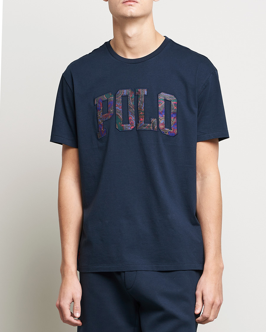 Homme | T-shirts | Polo Ralph Lauren | Paisley Retro Logo Crew Neck Tee Aviator Navy