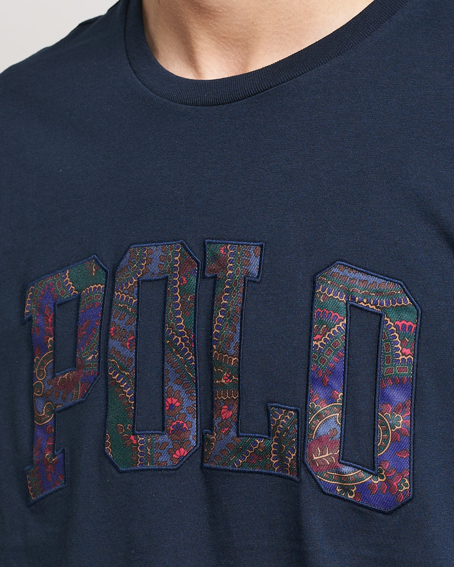 Homme | T-shirts | Polo Ralph Lauren | Paisley Retro Logo Crew Neck Tee Aviator Navy