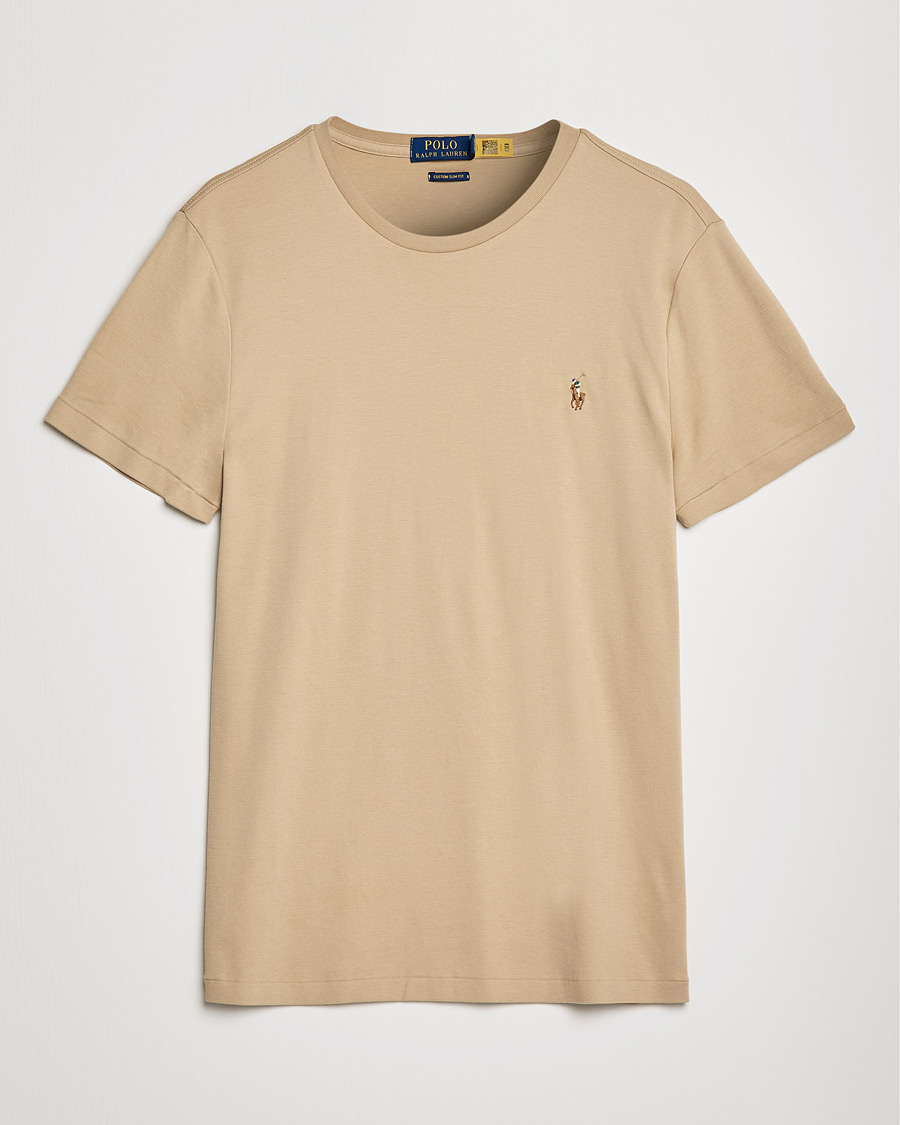 Homme | T-shirts | Polo Ralph Lauren | Luxury Pima Cotton Crew Neck Tee Vintage Khaki