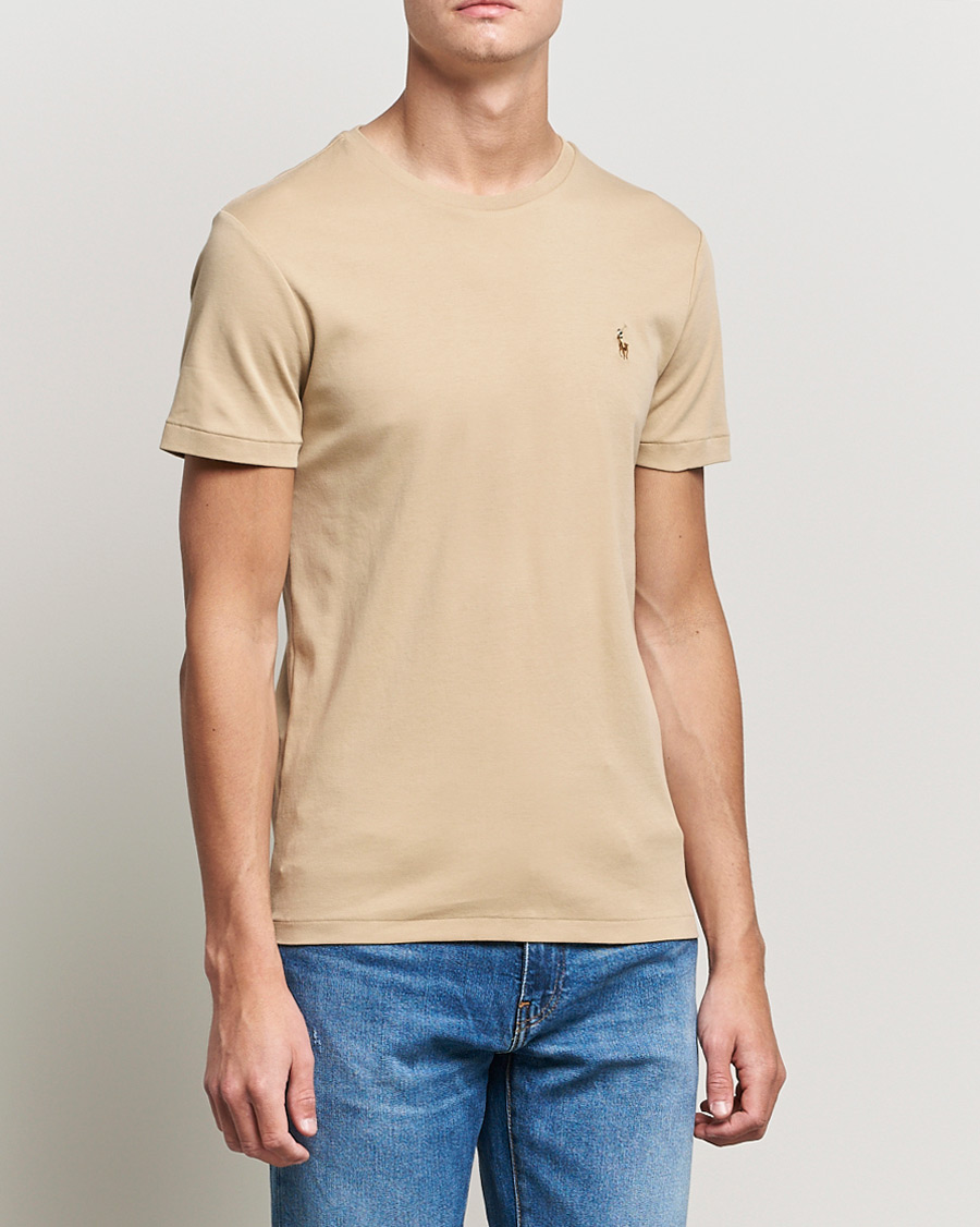 Homme | T-shirts | Polo Ralph Lauren | Luxury Pima Cotton Crew Neck Tee Vintage Khaki