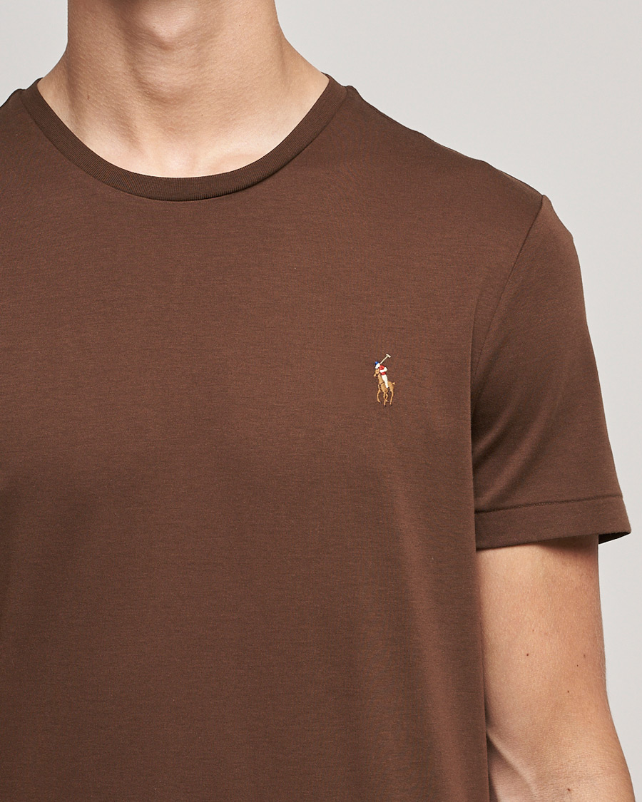 Homme | T-shirts | Polo Ralph Lauren | Luxury Pima Cotton Crew Neck Tee American Brown