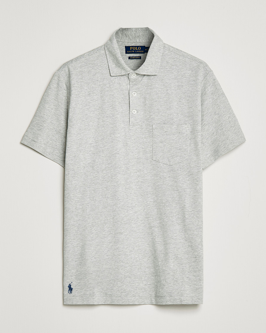 Homme | Polos | Polo Ralph Lauren | Custom Slim Fit Cotton/Linen Polo Andover Heather