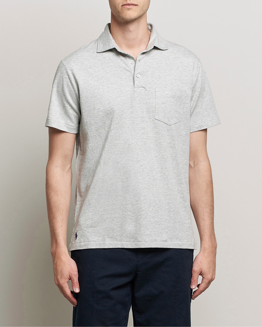 Homme | Polos | Polo Ralph Lauren | Custom Slim Fit Cotton/Linen Polo Andover Heather