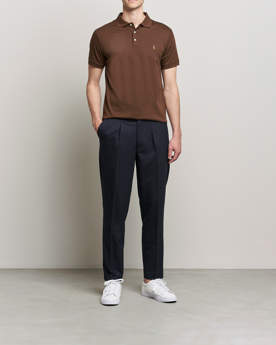 Homme | Polos | Polo Ralph Lauren | Luxury Pima Cotton Polo American Brown