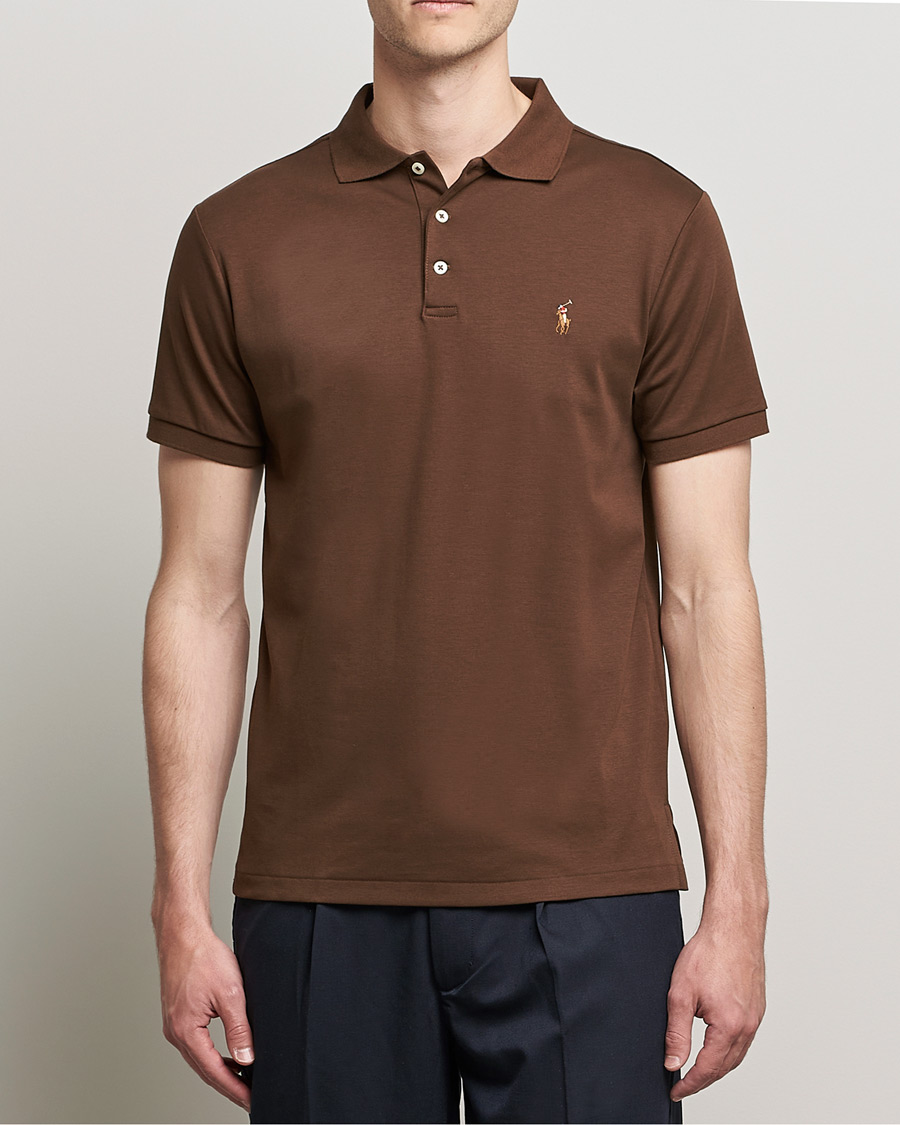 Homme | Polos | Polo Ralph Lauren | Luxury Pima Cotton Polo American Brown
