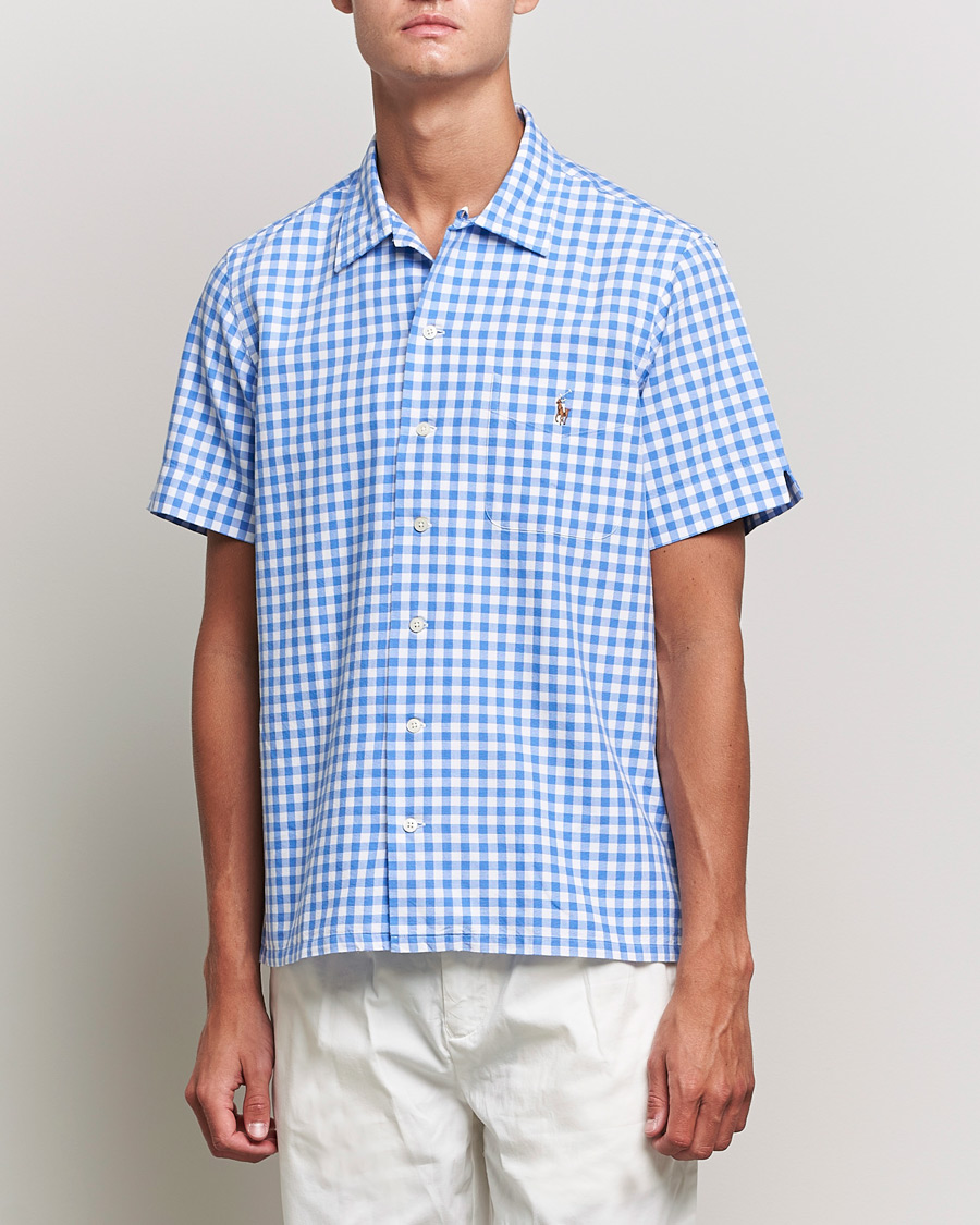 Homme | Chemises | Polo Ralph Lauren | Short Sleeve Resort Collar Checked Shirt Blue/White