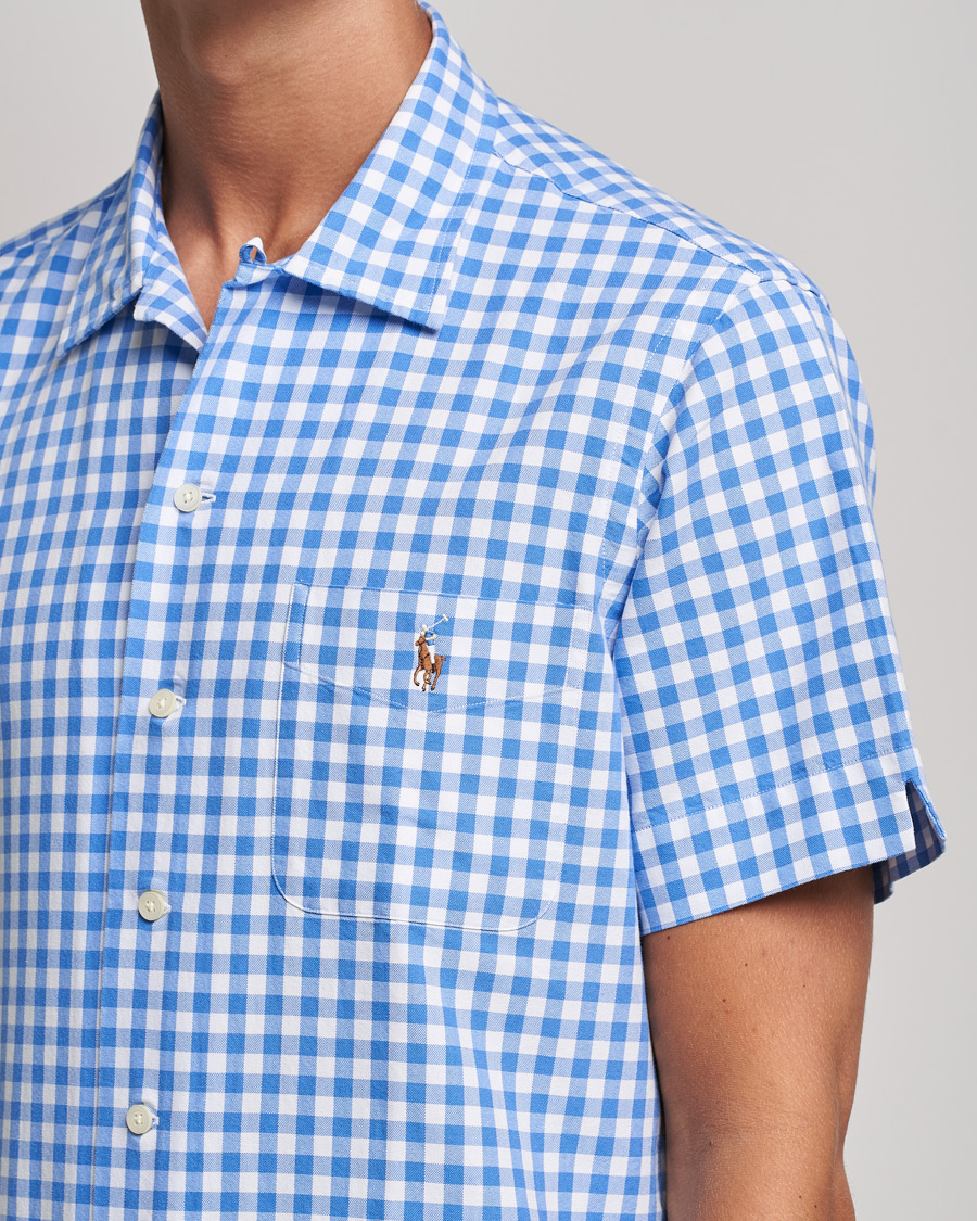 Homme | Chemises | Polo Ralph Lauren | Short Sleeve Resort Collar Checked Shirt Blue/White
