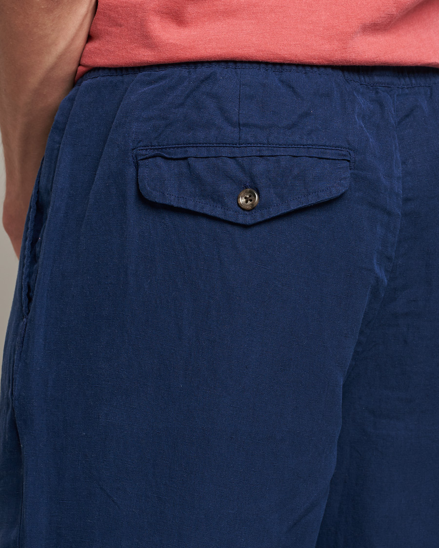 Homme | Pantalons | Polo Ralph Lauren | Linen/Silk Drawstring Trousers Newport Navy