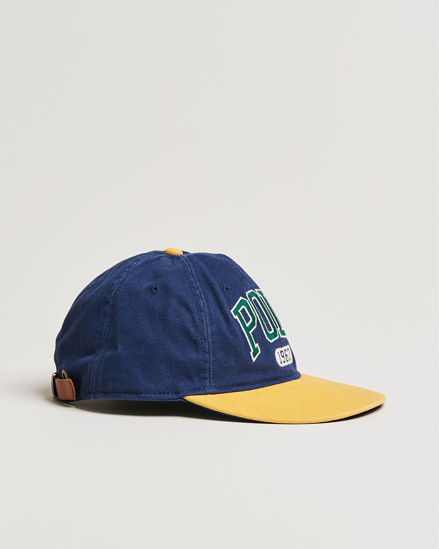 Homme | Polo Ralph Lauren Retro Cotton/Twill Cap Newport Navy/Gold | Polo Ralph Lauren | Retro Cotton/Twill Cap Newport Navy/Gold