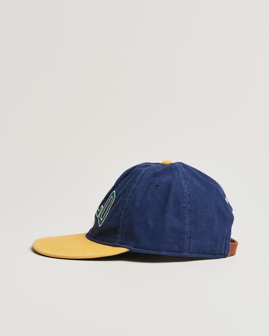 Homme | Polo Ralph Lauren Retro Cotton/Twill Cap Newport Navy/Gold | Polo Ralph Lauren | Retro Cotton/Twill Cap Newport Navy/Gold