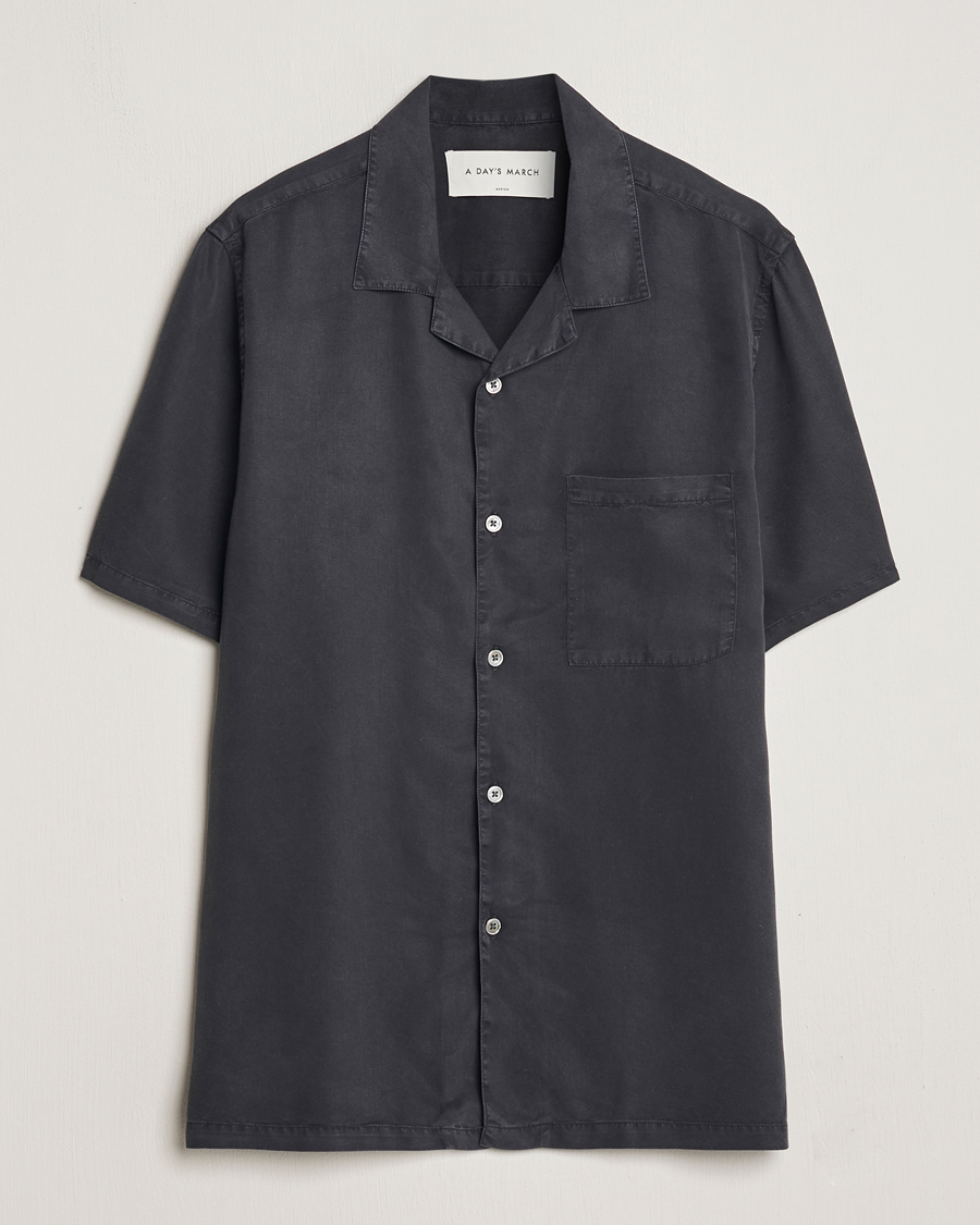Homme | Chemises | A Day's March | Yamu Lyocell Shirt Off Black