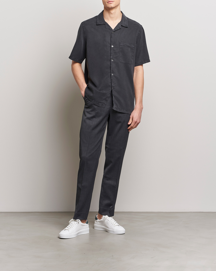 Homme | Chemises | A Day's March | Yamu Lyocell Shirt Off Black