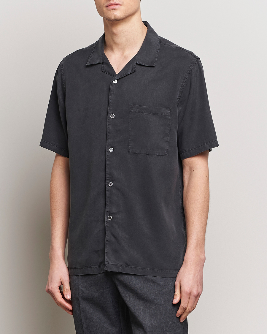 Homme | A Day's March | A Day's March | Yamu Lyocell Shirt Off Black