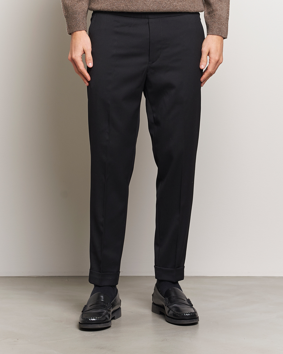 Homme | Pantalons | Filippa K | Terry Cropped Trousers Black