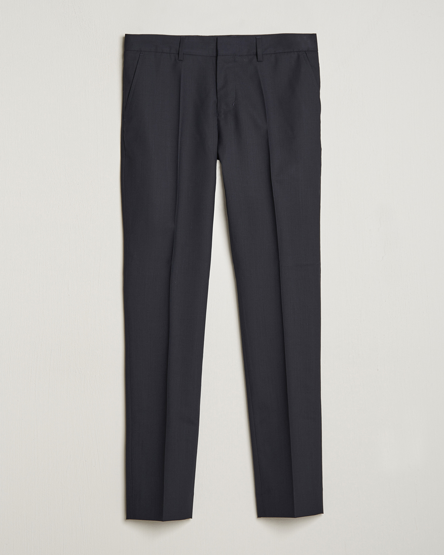 Homme | Pantalons | Filippa K | Liam Cool Wool Slacks Dark Navy