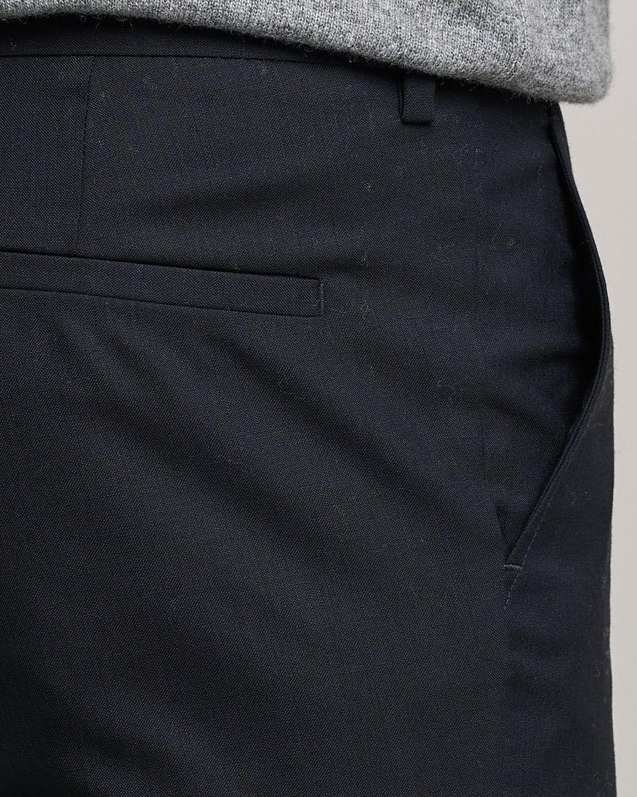 Homme | Pantalons | Filippa K | Liam Cool Wool Slacks Dark Navy