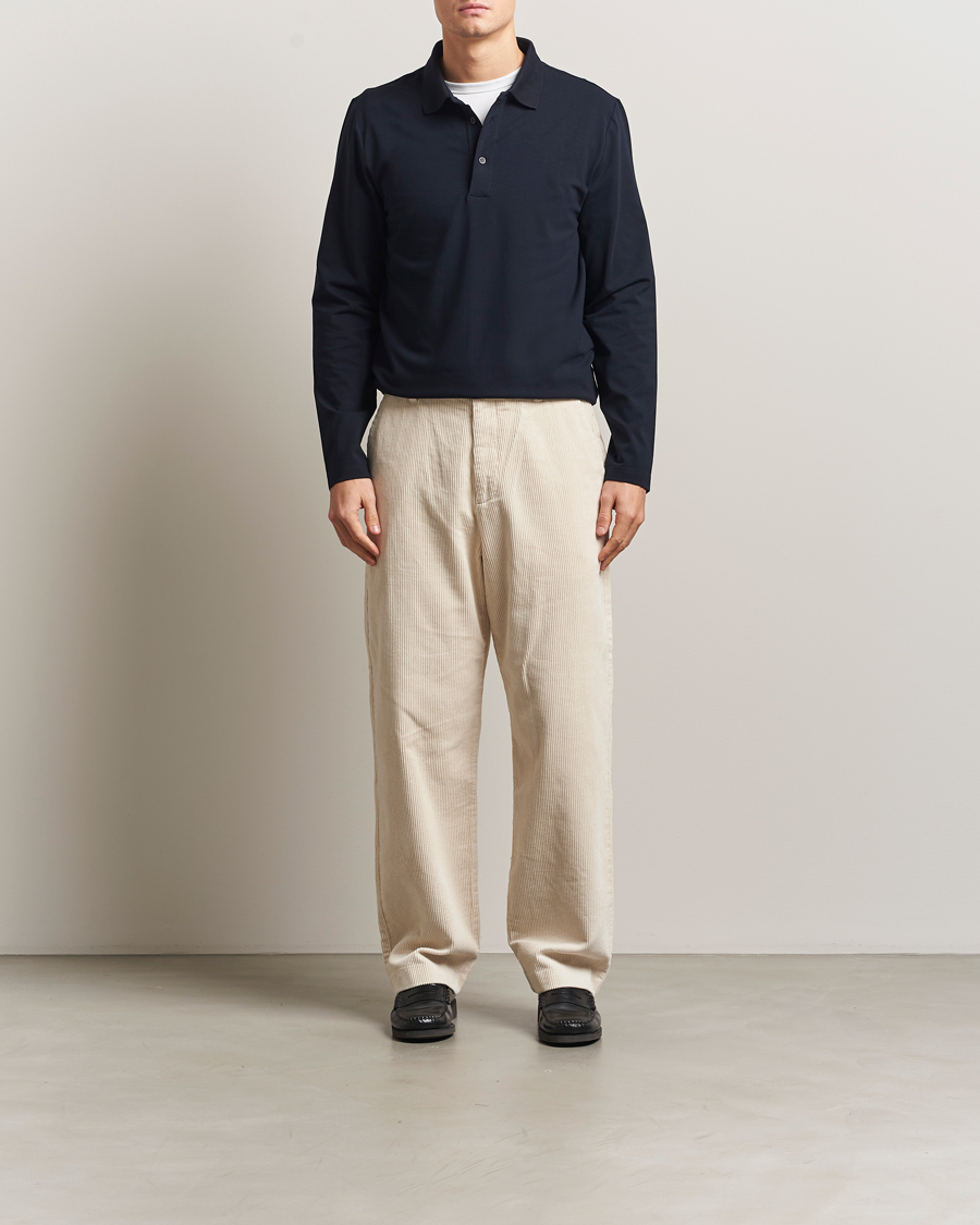 Homme | Polos | Filippa K | Luke Lycra Poloshirt Navy