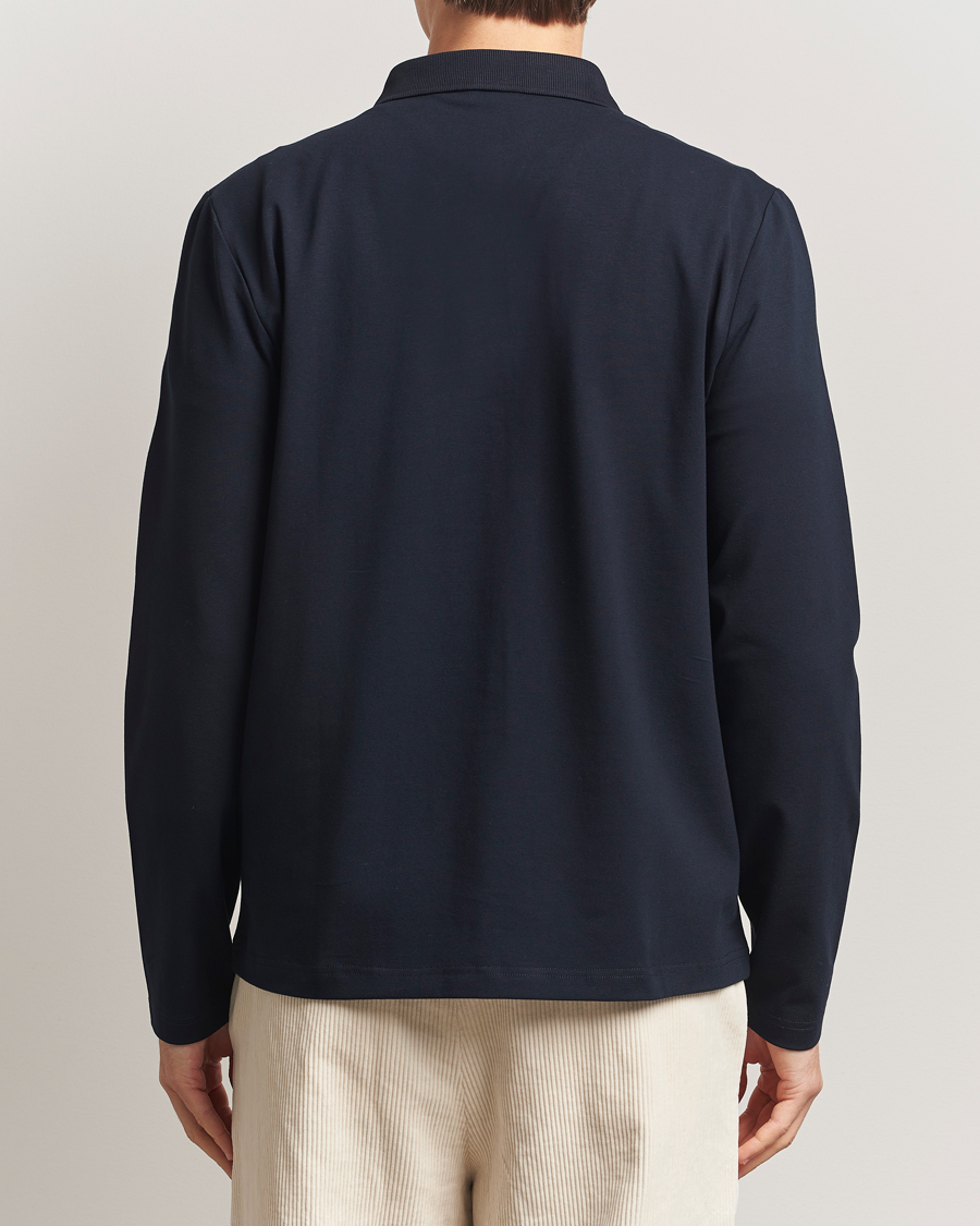 Homme | Polos | Filippa K | Luke Lycra Poloshirt Navy