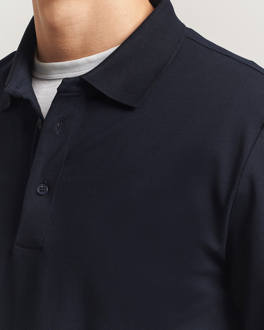Homme | Polos | Filippa K | Luke Lycra Poloshirt Navy