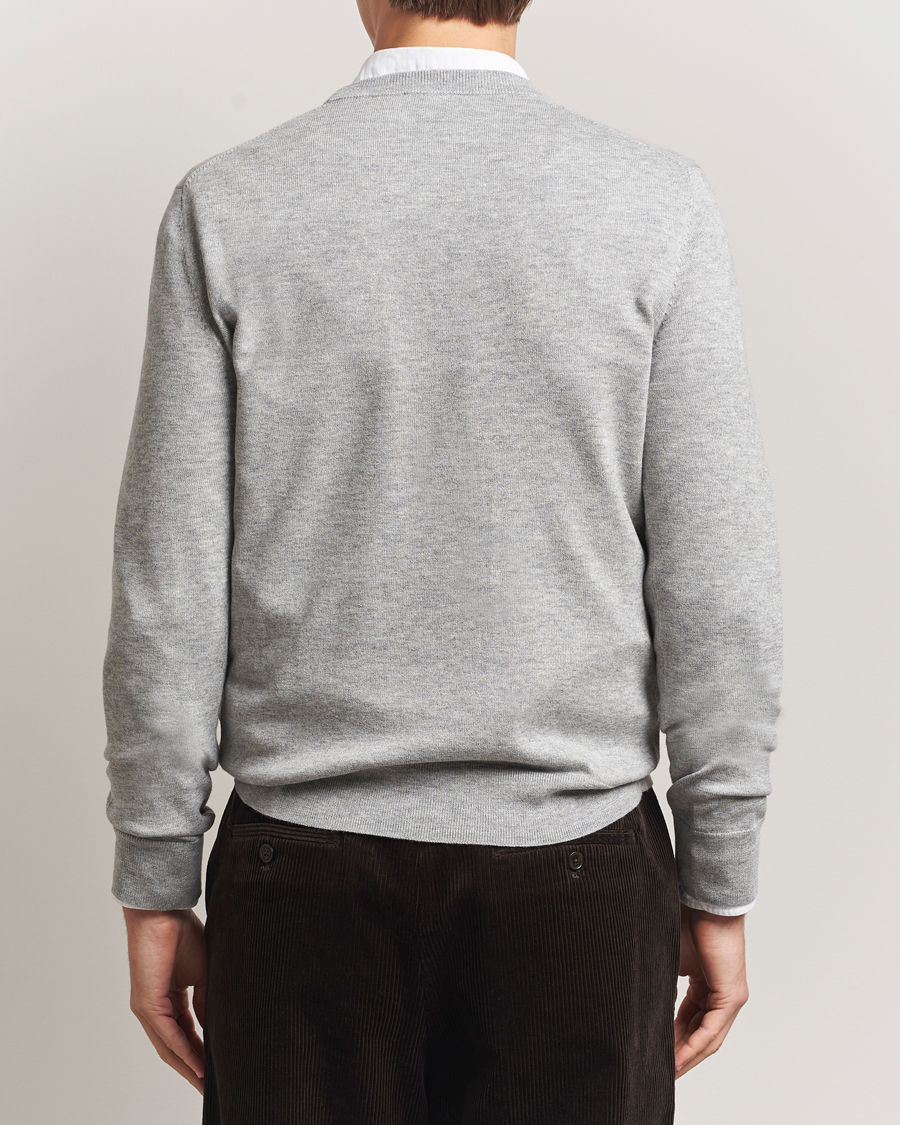 Homme | Pulls Et Tricots | Filippa K | Cotton Merino Basic Sweater Light Grey Melange
