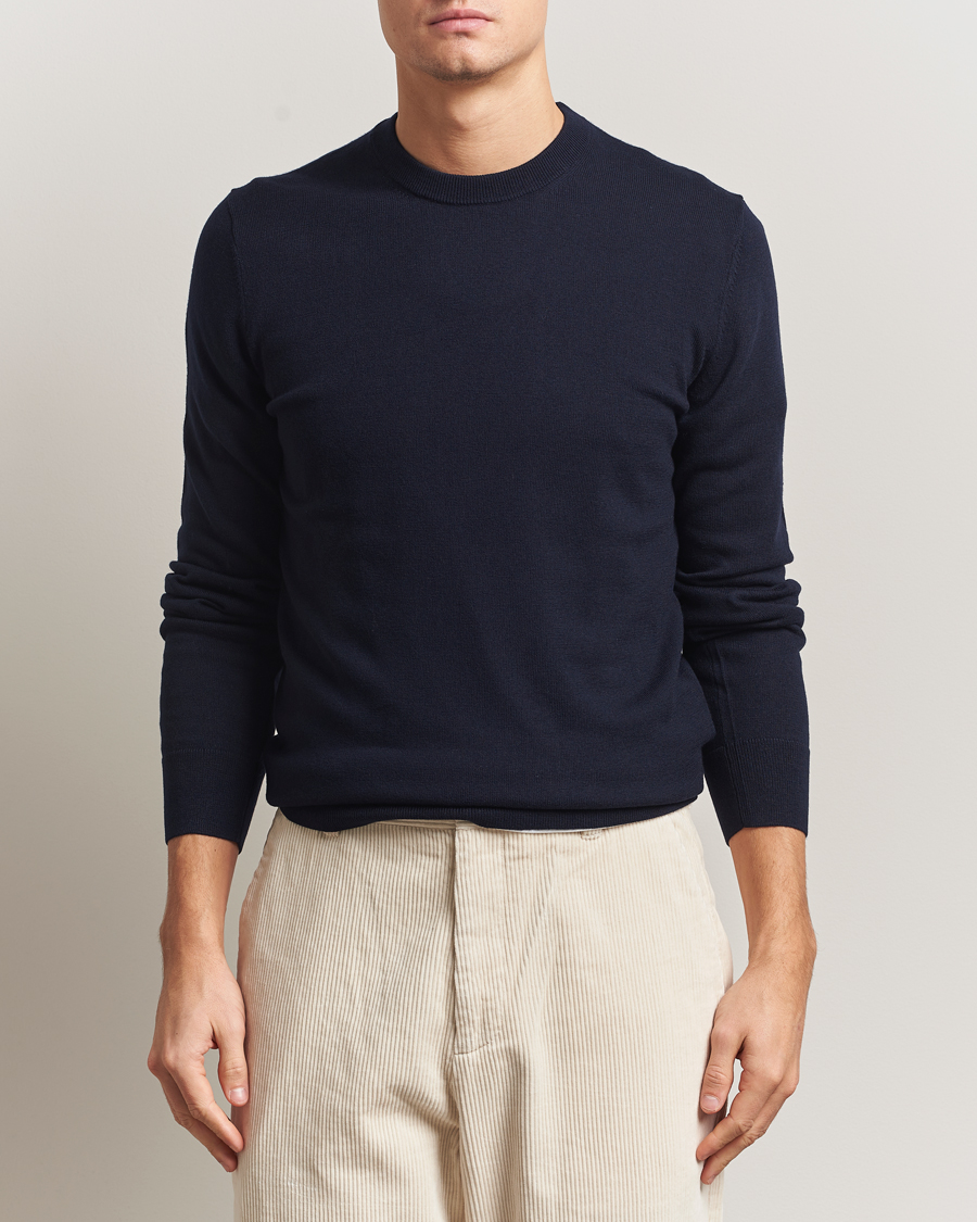 Homme | Pulls Et Tricots | Filippa K | Cotton Merino Basic Sweater Navy