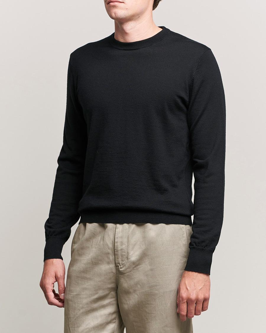 Homme | Pulls Et Tricots | Filippa K | Merino Round Neck Sweater Black