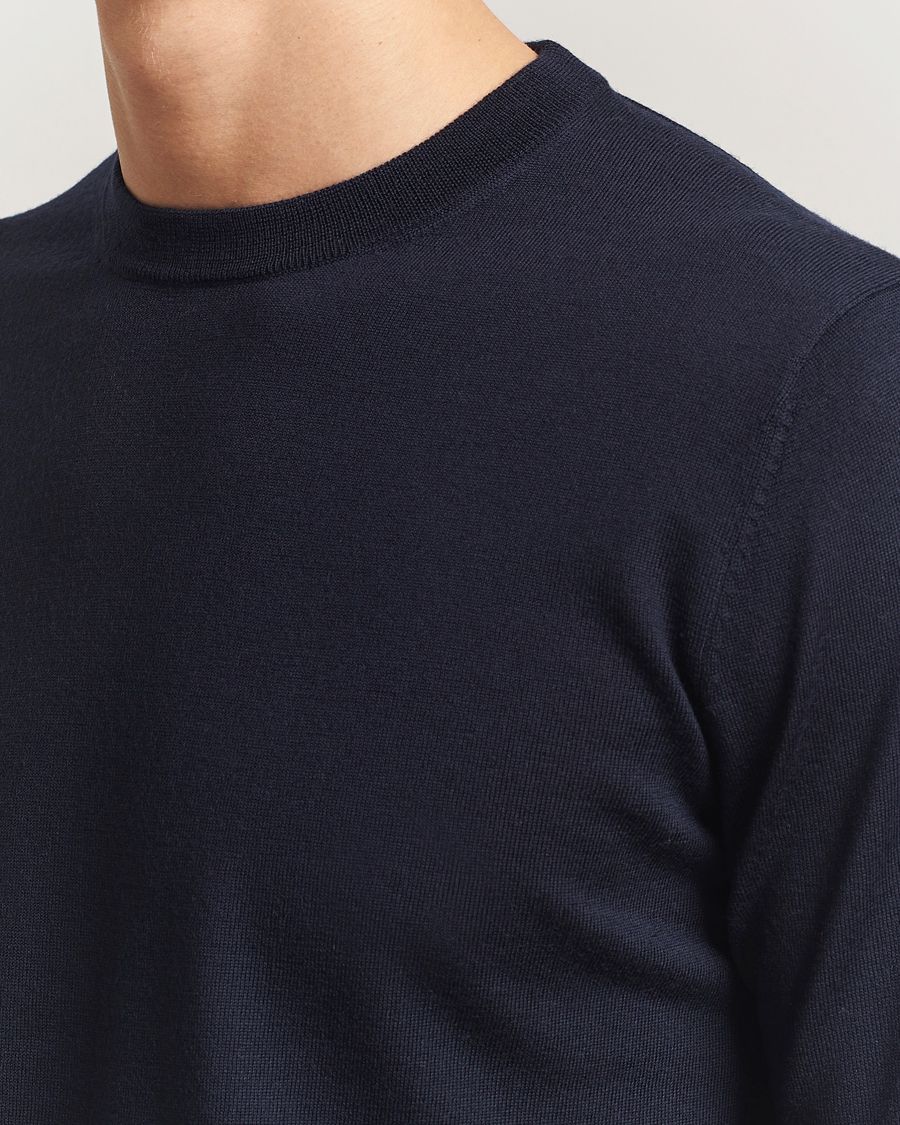 Homme | Pulls Et Tricots | Filippa K | Merino Round Neck Sweater Navy