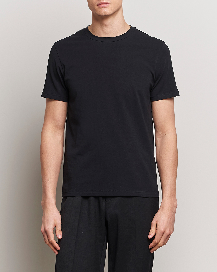 Homme | T-Shirts Noirs | Filippa K | Soft Lycra Tee Black