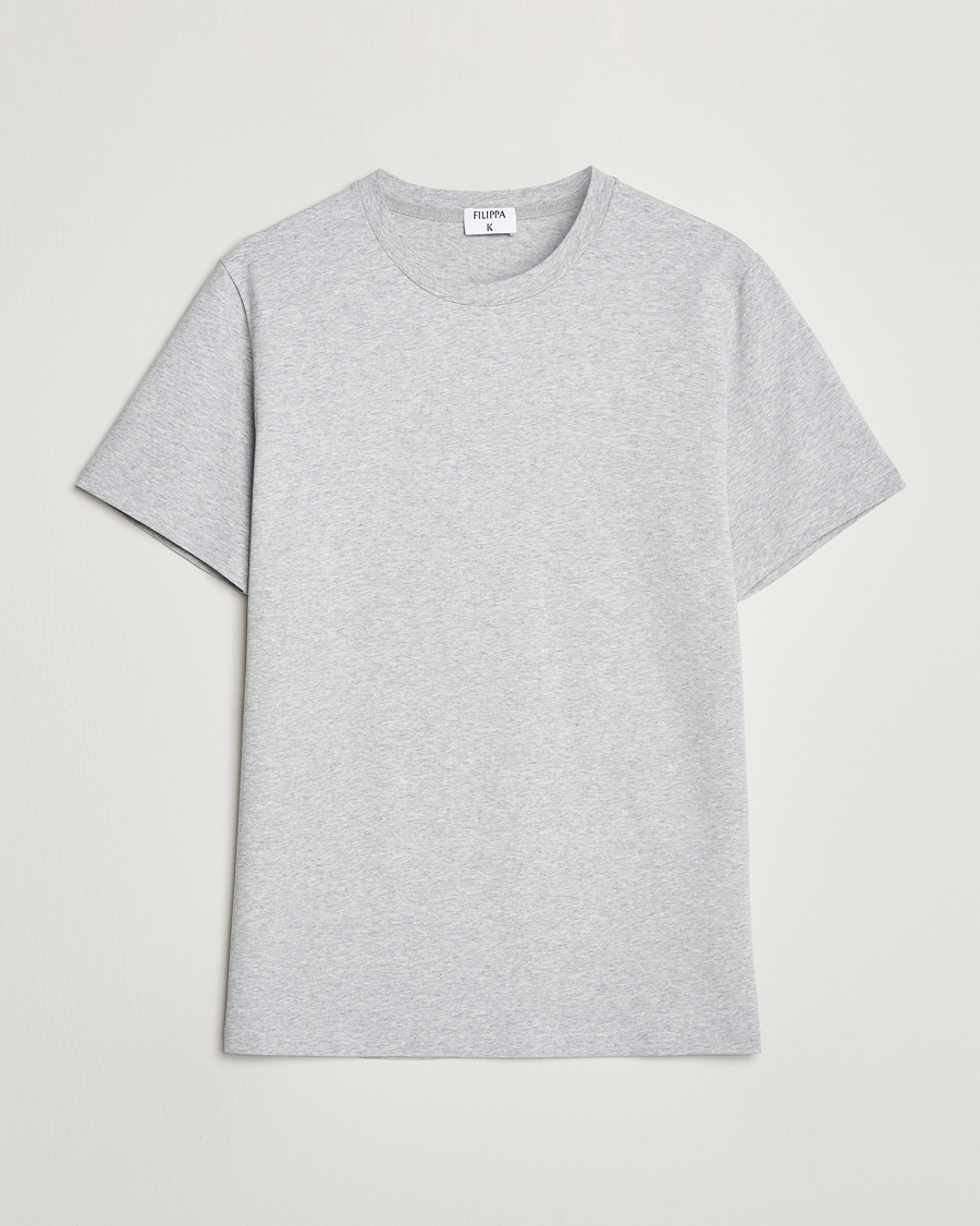 Homme | T-shirts | Filippa K | Soft Lycra Tee Light Grey Melange