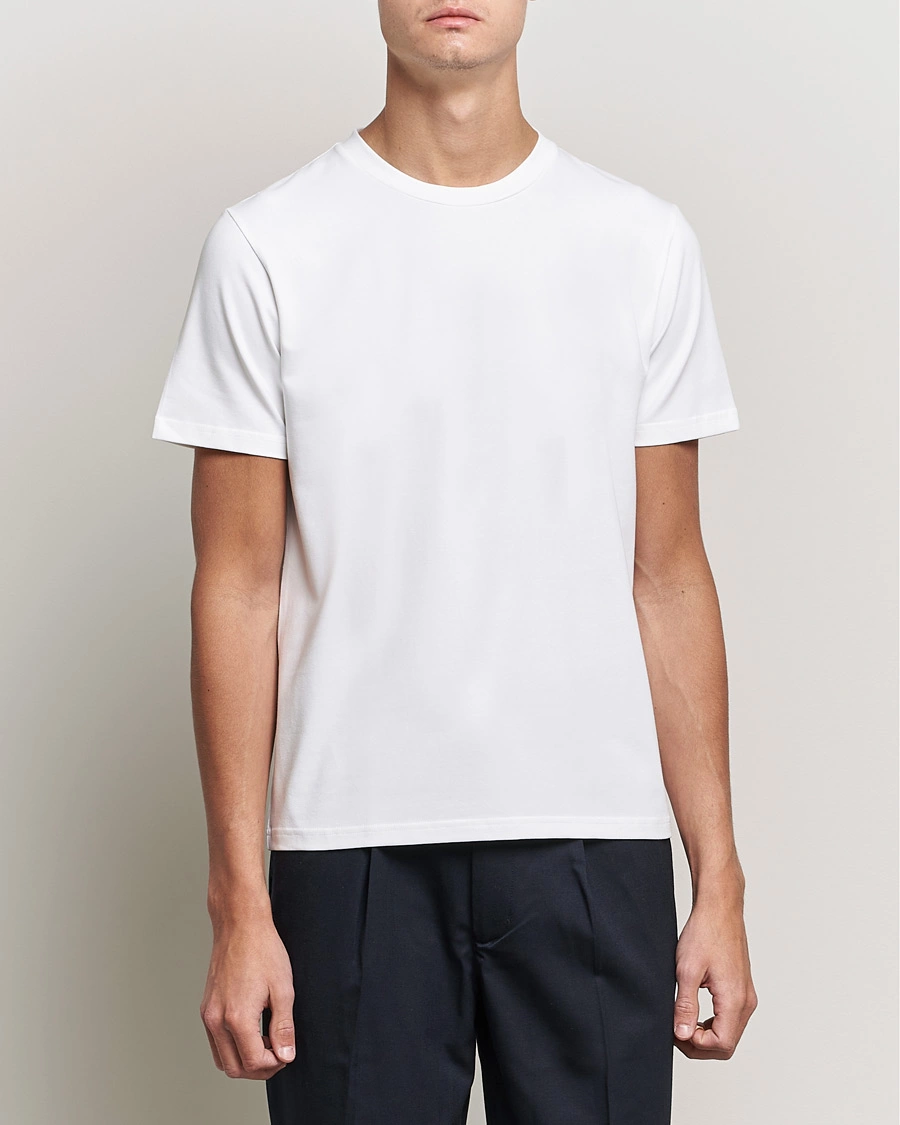 Homme | T-Shirts Blancs | Filippa K | Soft Lycra Tee White