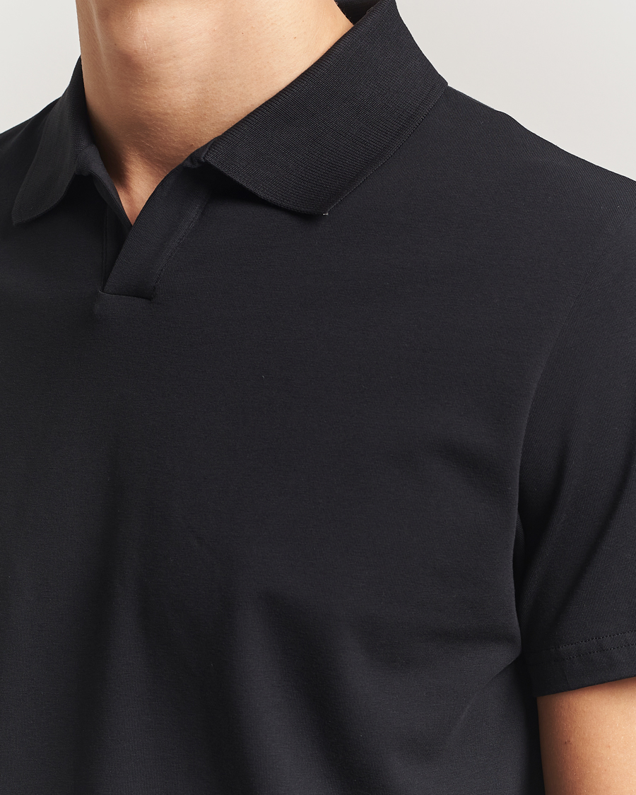 Homme | Polos | Filippa K | Soft Lycra Polo Tee Black