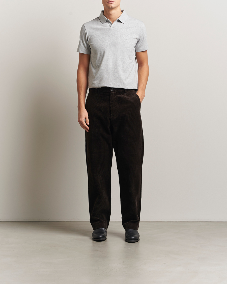 Homme | Polos | Filippa K | Soft Lycra Polo Tee Light Grey Melange