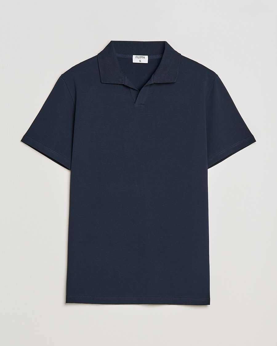 Homme | Polos | Filippa K | Soft Lycra Polo Tee Navy