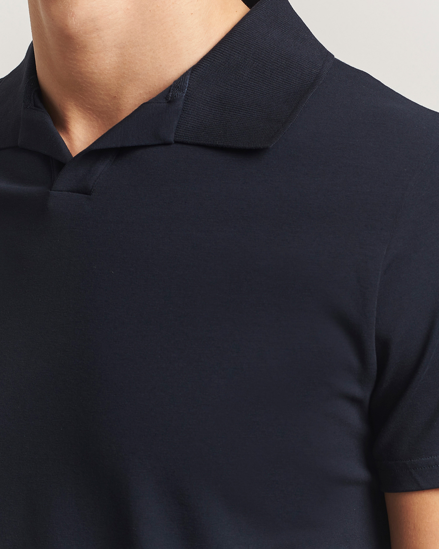 Homme | Polos | Filippa K | Soft Lycra Polo Tee Navy