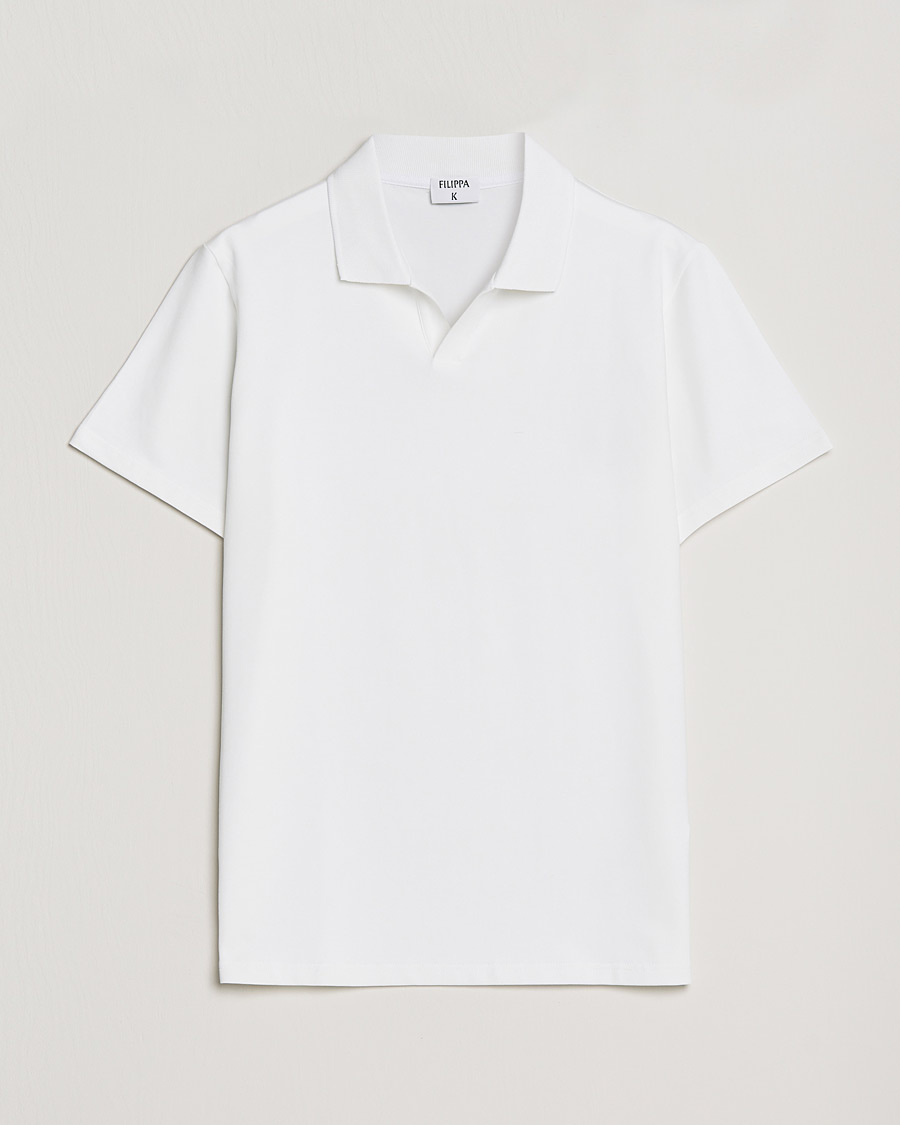Homme | Polos | Filippa K | Soft Lycra Polo Tee White