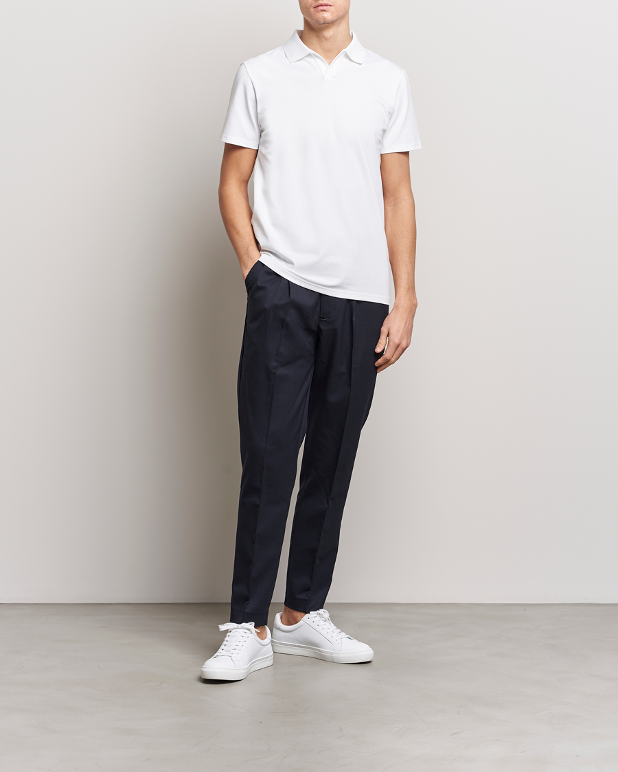 Homme | Polos | Filippa K | Soft Lycra Polo Tee White