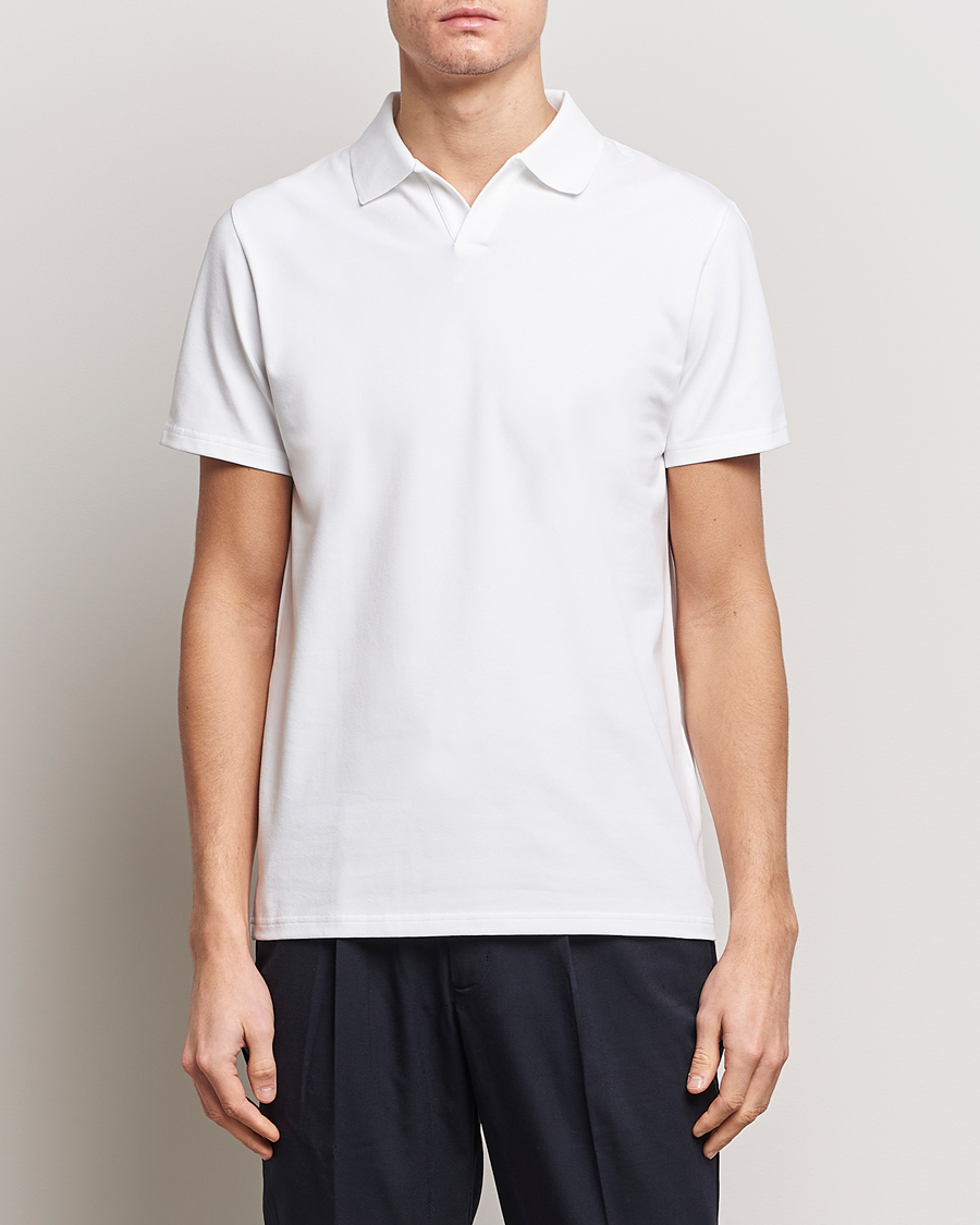 Homme | Polos | Filippa K | Soft Lycra Polo Tee White
