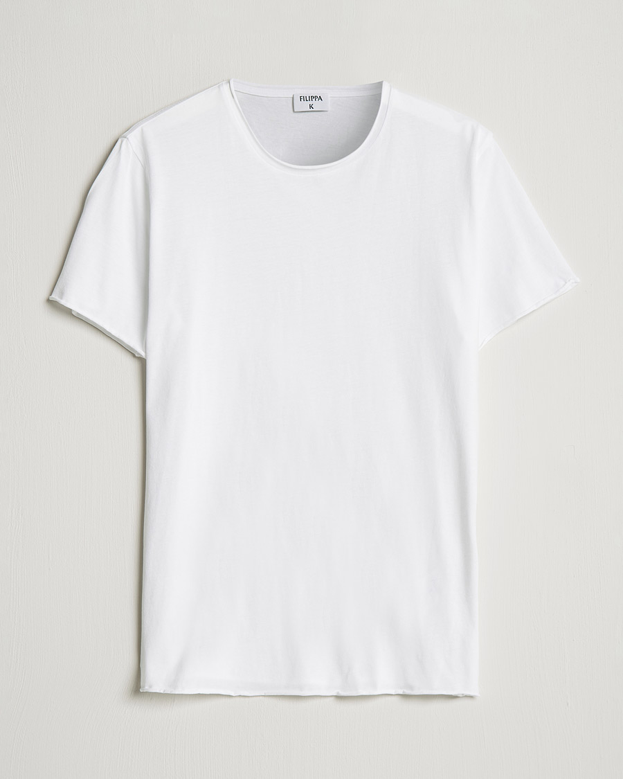 Homme | T-shirts | Filippa K | Roll Neck Crew Neck Tee White