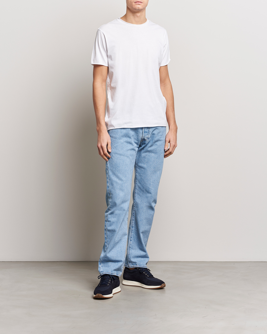 Homme | T-shirts | Filippa K | Roll Neck Crew Neck Tee White