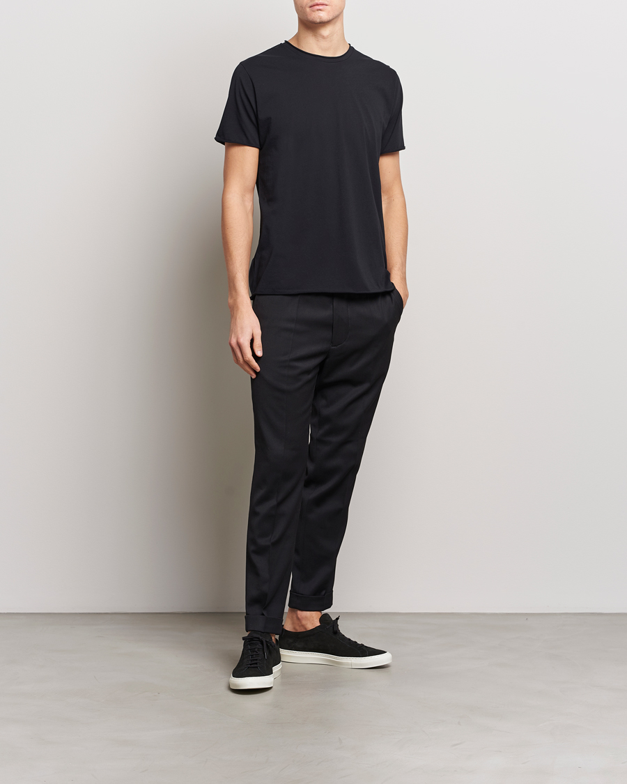 Homme | T-shirts | Filippa K | Roll Neck Crew Neck Tee Black