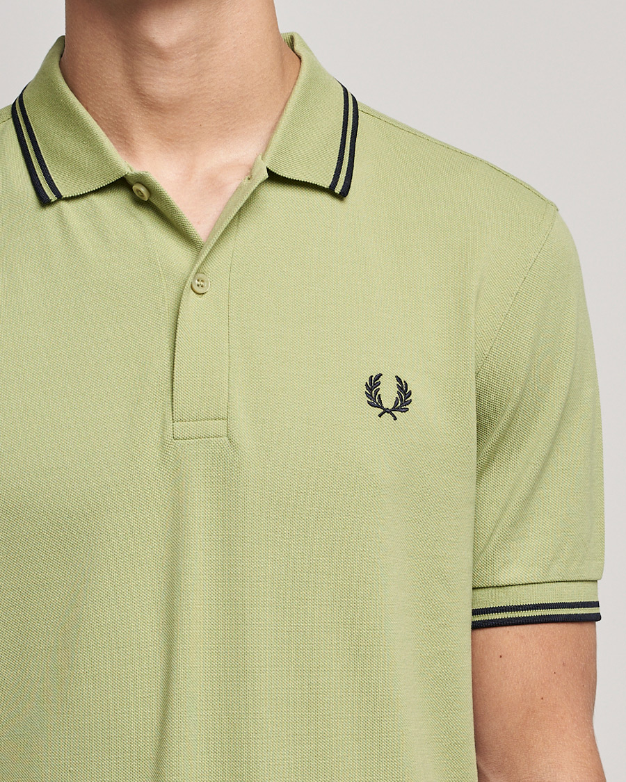 Homme | Polos | Fred Perry | Twin Tip Polo Sage Green 