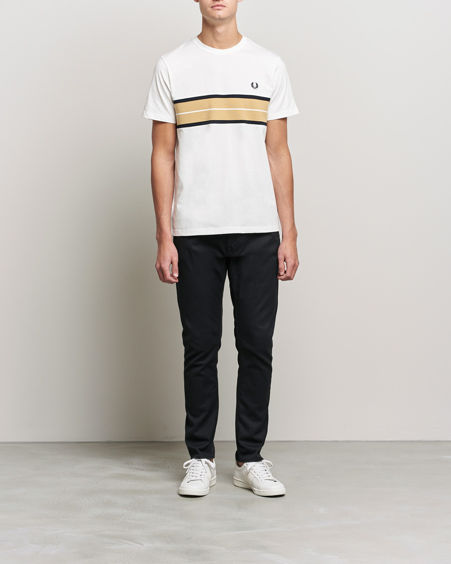 Homme | T-shirts | Fred Perry | Tram Line Pannel Tee Snow White