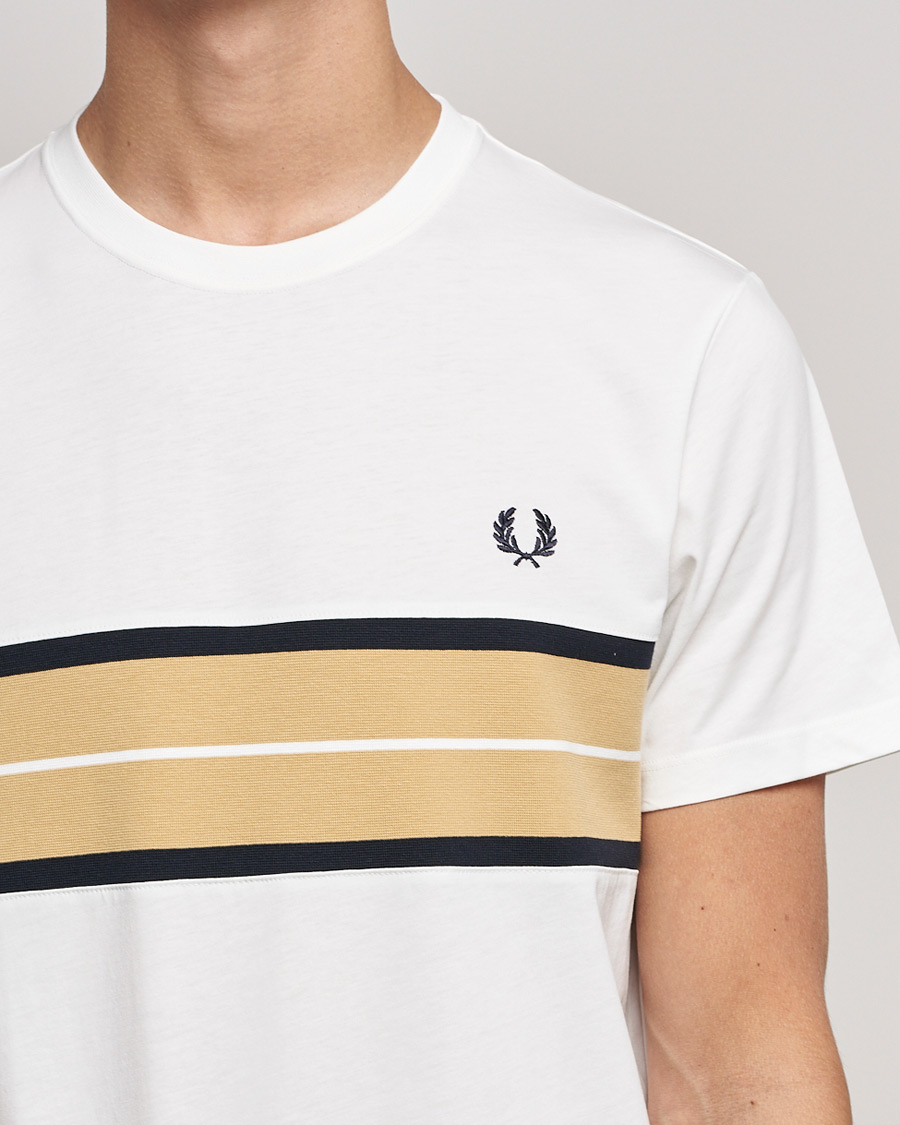 Homme | T-shirts | Fred Perry | Tram Line Pannel Tee Snow White