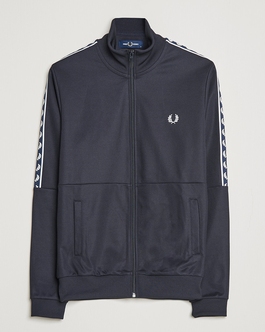 Homme | Pulls Et Tricots | Fred Perry | Pannel Taped Track Jacket Navy