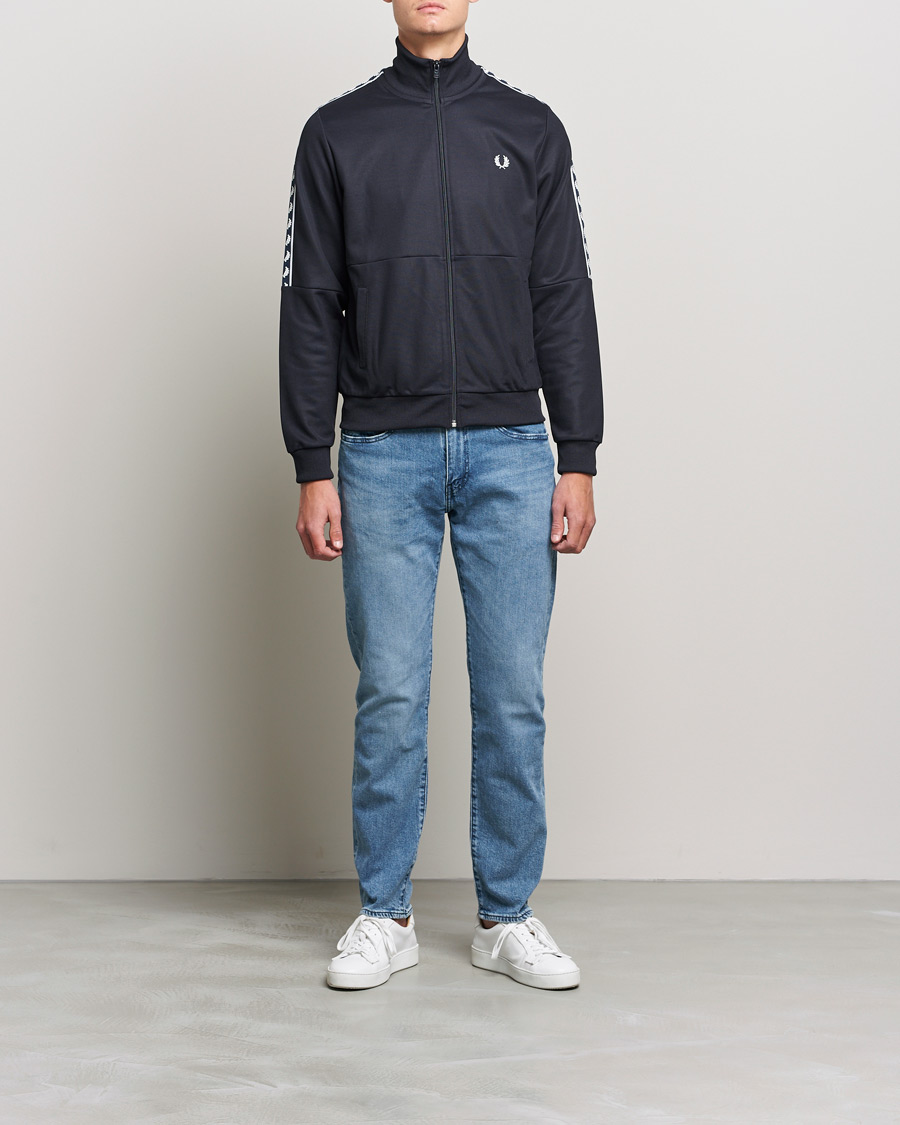 Homme | Pulls Et Tricots | Fred Perry | Pannel Taped Track Jacket Navy