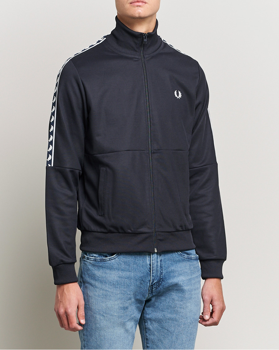 Homme | Pulls Et Tricots | Fred Perry | Pannel Taped Track Jacket Navy