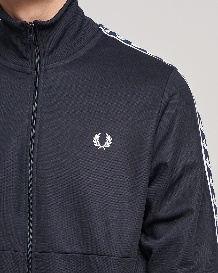 Homme | Pulls Et Tricots | Fred Perry | Pannel Taped Track Jacket Navy