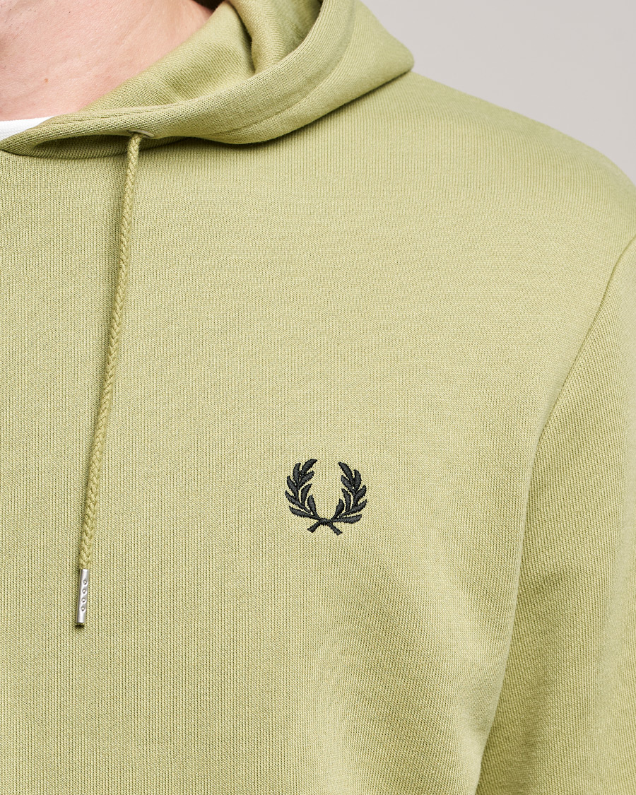 Homme | Pulls Et Tricots | Fred Perry | Tipped Hooded Sweatshirt Sage Green