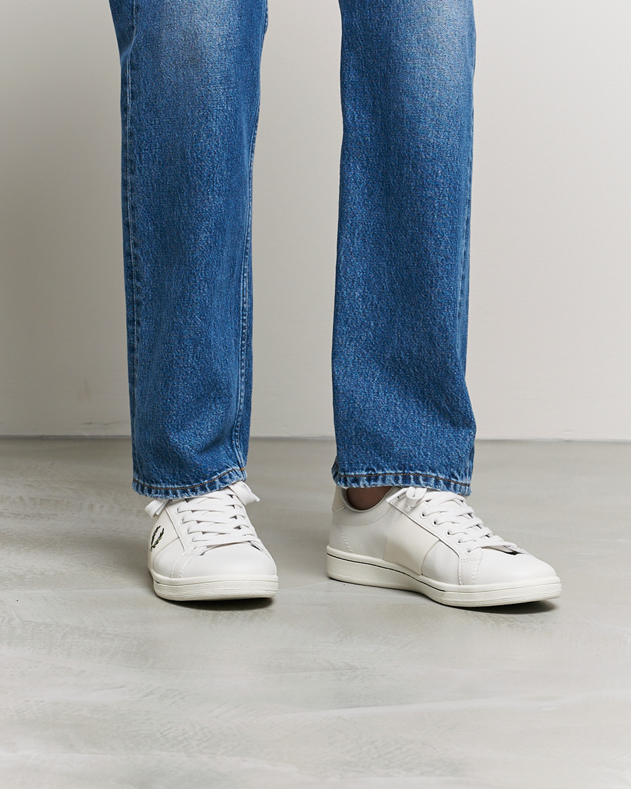 Homme | Fred Perry B721 Peerf Leater Sneaker Porcelain | Fred Perry | B721 Peerf Leater Sneaker Porcelain